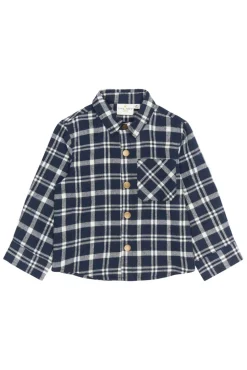 The New Siblings Riggs Flannel Skjorte - NAVYBLAZER- Skjorter