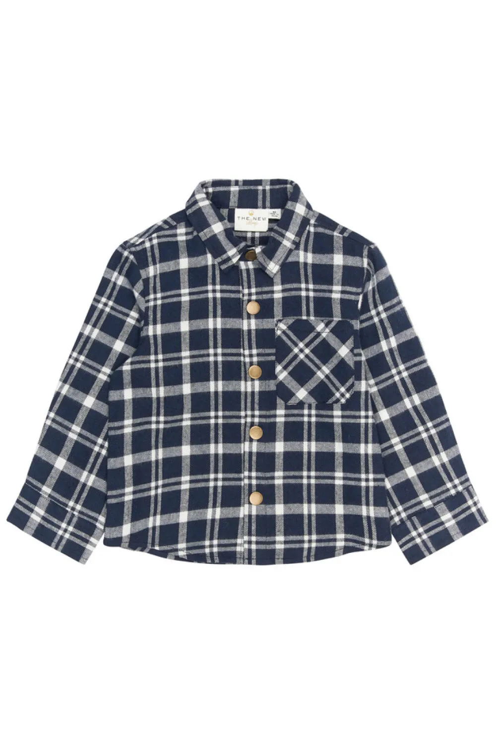 The New Siblings Riggs Flannel Skjorte - NAVYBLAZER- Skjorter