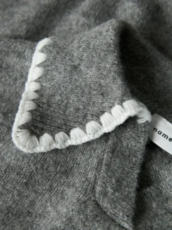 NAME IT Rikasa Strikket Polo - Grey Melange- Juletøj|Natdragter