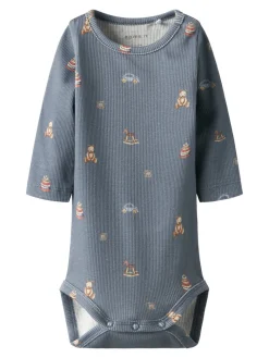 NAME IT Ritoy Langærmet Body - Flint Stone- Bodystocking Langærmet