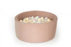 BeKids Rundt Boldbassin med 200 bolde- Cafe Latte- Boldbassiner & Tilbehør