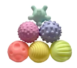 Magni Sansebolde med farver og struktur, 6 stk.- Sansebolde