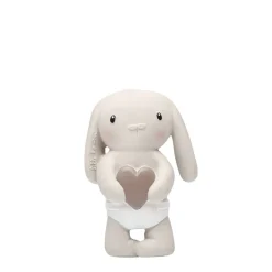 Lille Kanin Sanselegetøj - Brun hjerte- Bideringe & Rangler