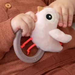 Done By Deer Sanserangle m/bidering Birdee - Blå- Rangler I Plys