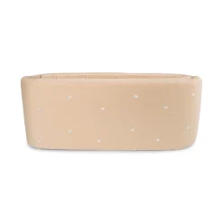 Filibabba Sengerand - Warm grey med broderet Christian hval-Børn Sengerande