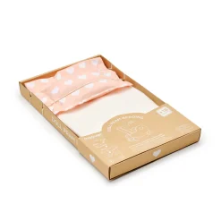 Moover Toys Sengetøj til luksus dukkevogn koral- Dukketilbehør