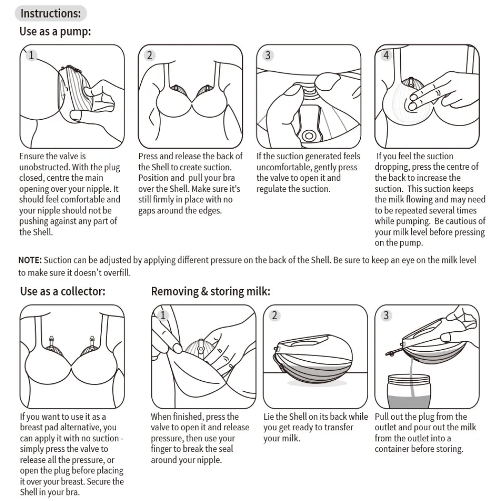 Haakaa Shell Silikone Brystpumpe 75ml- Brystpumper