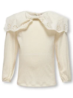 KIDS ONLY Sia Pella langærmet top - BIRCH- Bluser