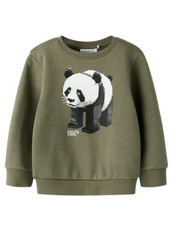 NAME IT Sigurt Sweatshirt - Dusty Olive- Cardigans, Veste & Trøjer