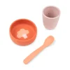 Done By Deer Silikone første spisesæt - Papaya- Service