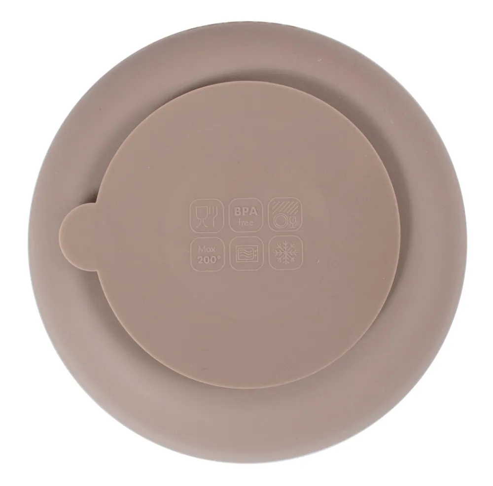 Filibabba Silikone skål 2-pak - Warm Grey- Service