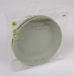 Filibabba Silikone tallerken - green- Service
