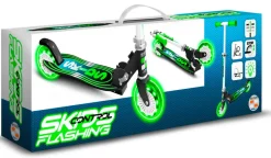 Skids Control Foldbart løbehjul med lys, grøn- Løbehjul & Rulleskøjter