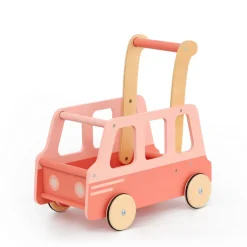 Moover Toys Skolebus skubbevogn pink- Gåvogne & Aktivitetsborde