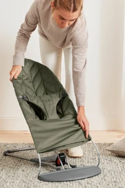 BabyBjörn Skråstol Bliss Vævet, blomsterbladsquilt,mørkegrøn-Børn Skråstole