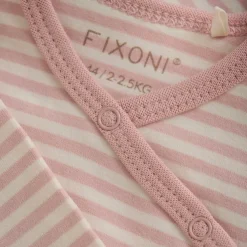 Fixoni Slå-om Body Langærmet - Pale Mauve- Bodystocking M. Skrålukning|Præmatur Tøj