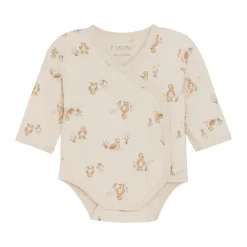 Fixoni Slå-om Body Langærmet AOP - Doe- Bodystocking M. Skrålukning|Præmatur Tøj