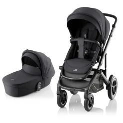 Britax Römer SMILE 5Z Style inkl. liggedel - Carbon black- Kombivogne Med Flade Sæder|Vognpakker