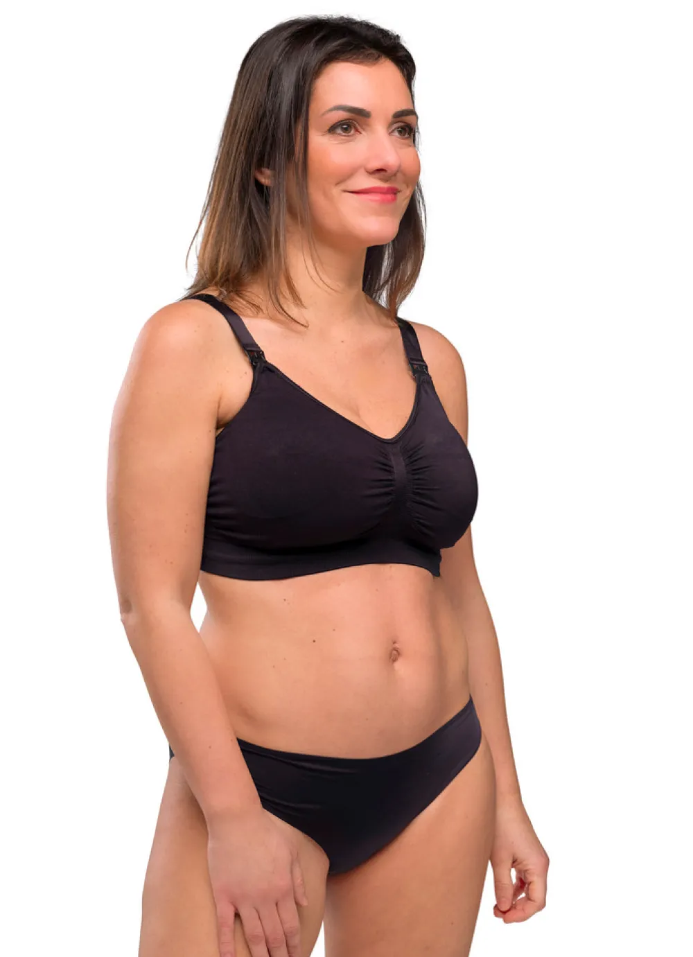 Carriwell Sømløs Amme BH Med Indlæg - Black- Amme Bh'Er
