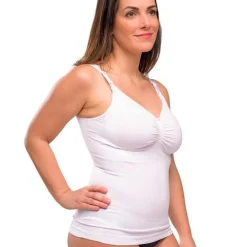 Carriwell Sømløs Ammetop Med Shapewear - Hvid- Overdele