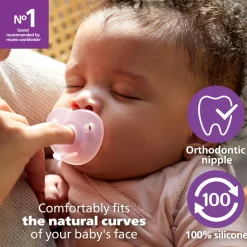 Philips Avent Soothie, 0-6 m, pink/lyserød- Sutter