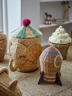 Bloomingvillemini Space Kurv m/låg, Natur, Rattan-Børn Kurve