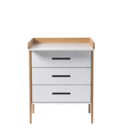 BeKids Spoke puslekommode - Hvid/Eg-Børn Pusleborde|Pusleborde