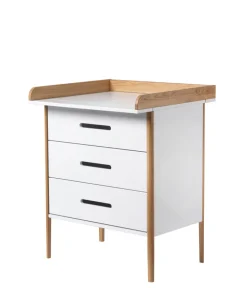 BeKids Spoke puslekommode - Hvid/Eg-Børn Pusleborde|Pusleborde