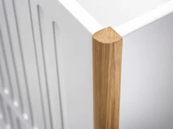 BeKids Spoke tremmeseng - Hvid/Eg-Børn Tremmesenge