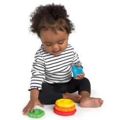 Baby Einstein Stack & Teethe Multi-tekstur legesæt m. bideringe- Stabelklodser