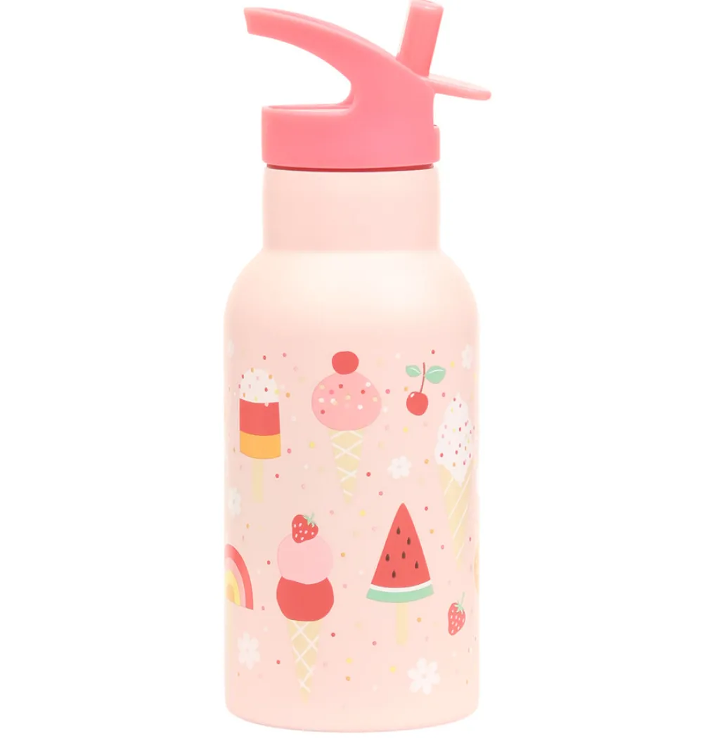 A Little Lovely Company Stainless steel drink bottle: Ice-cream- Madkasser & Drikkedunke