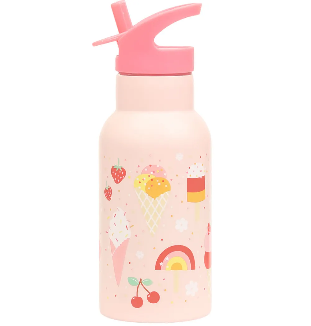 A Little Lovely Company Stainless steel drink bottle: Ice-cream- Madkasser & Drikkedunke