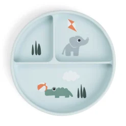 Done By Deer Stick&Stay inddelt tallerken Playground Blå- Service