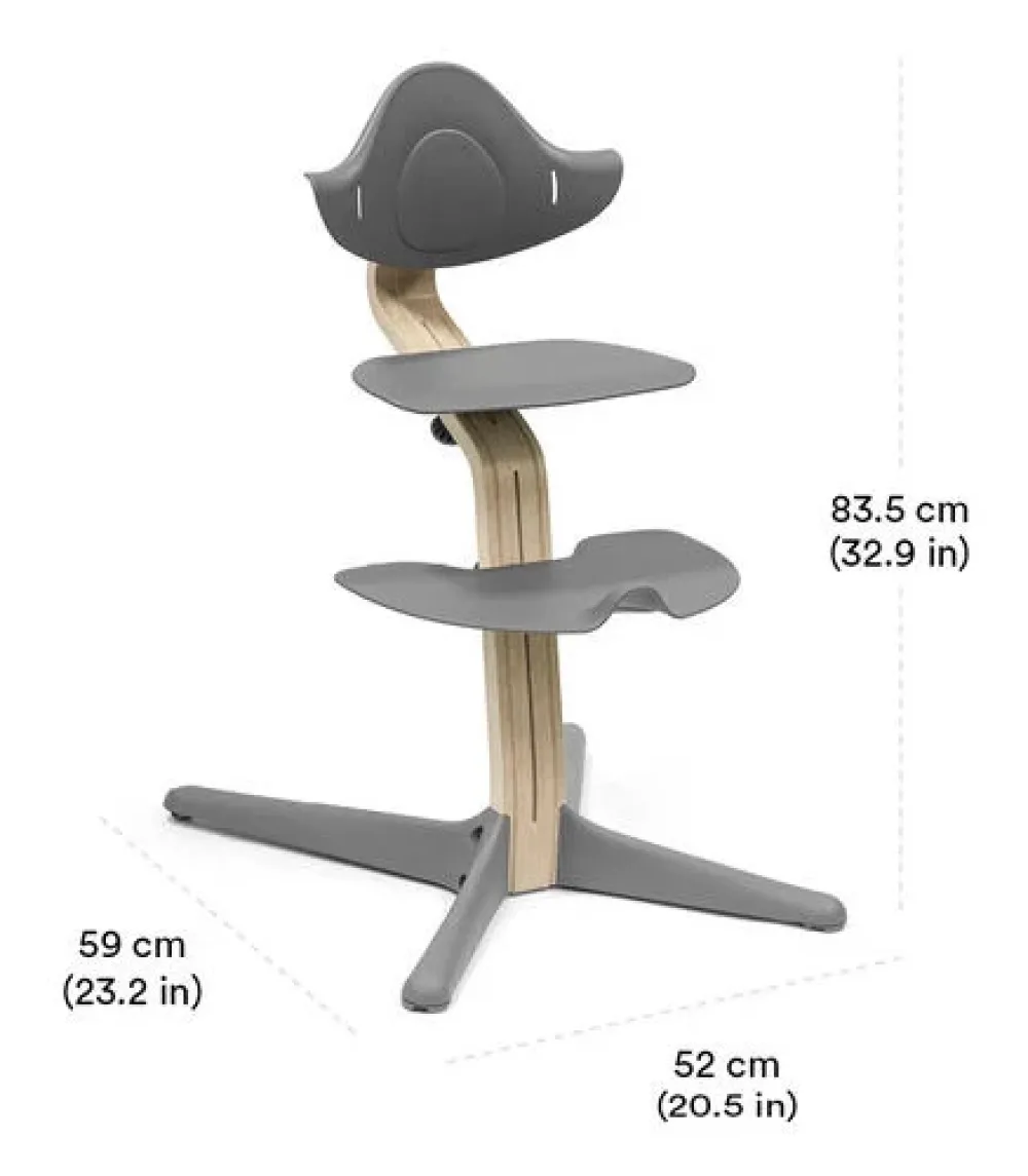 Stokke Nomi Stol - Natural Grey-Børn Højstole Uden Tilbehør