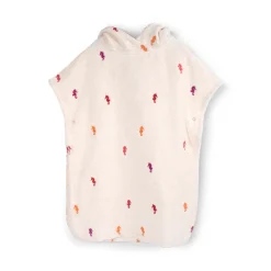 Filibabba Strandponcho med broderi GOTS- Søhest-Børn Badeslag & Ponchoer