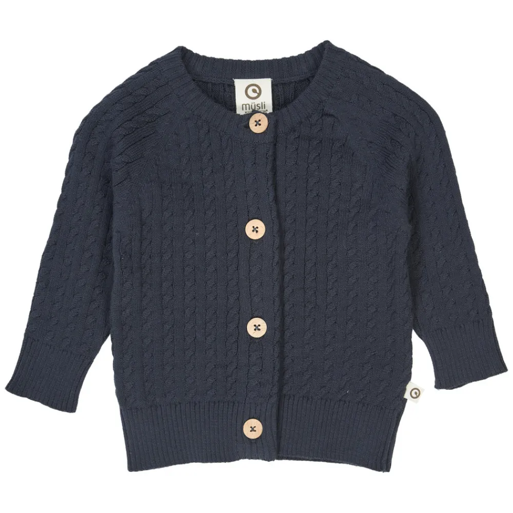 Müsli Strikket Cardigan - Night blue- Cardigans, Veste & Trøjer