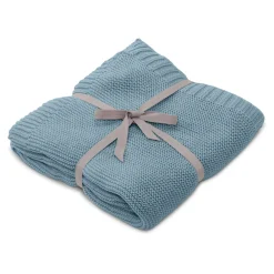 Vanilla COPENHAGEN Striktæppe - Misty Blue - økologisk-Børn Tæpper