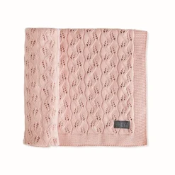 VINTER & BLOOM Striktæppe, bomuld, ECO - Cloud pink-Børn Tæpper