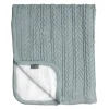VINTER & BLOOM Striktæppe med fleece - Sage green-Børn Tæpper