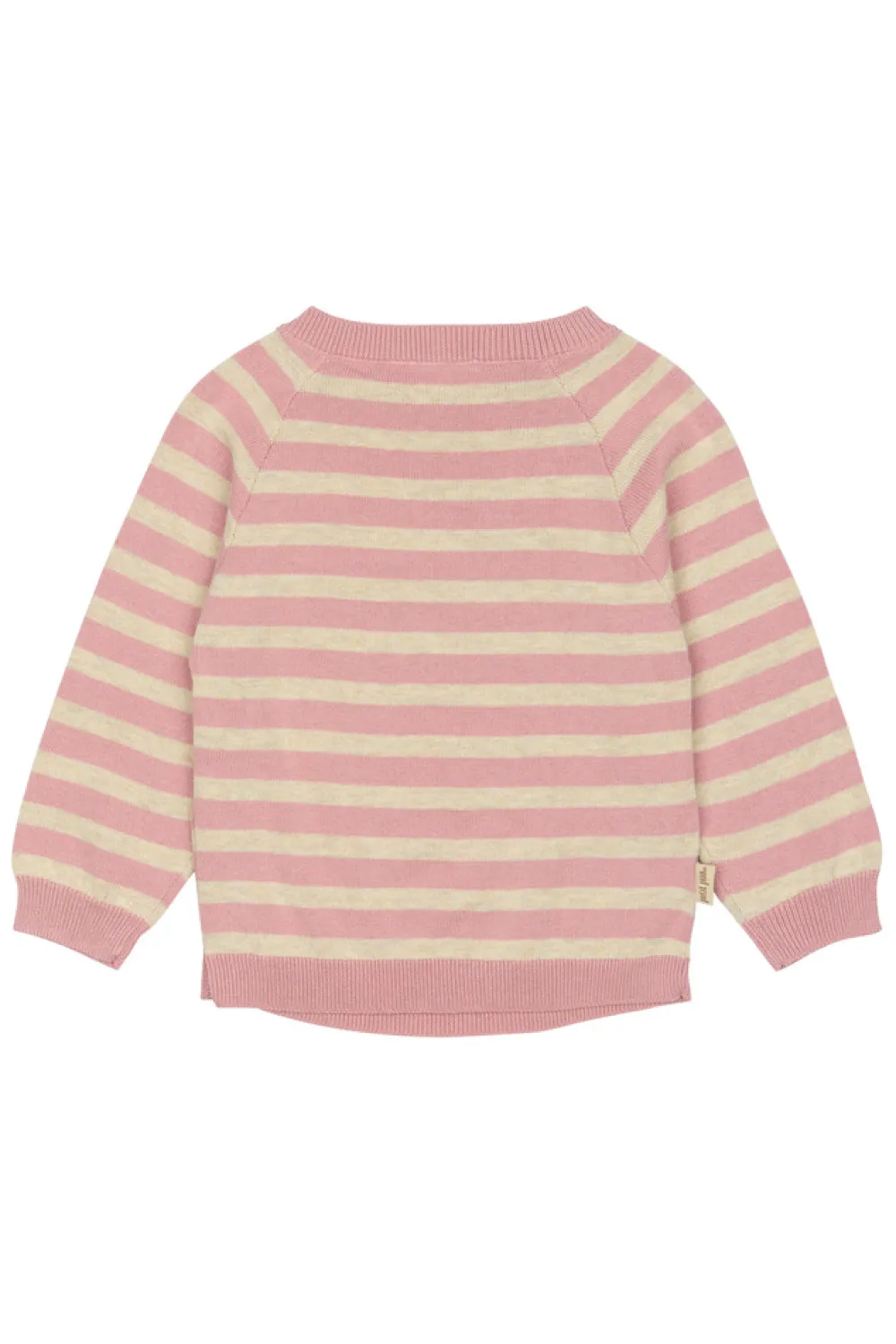 PETIT PIAO Striktrøje - Off White/Rosa- Cardigans, Veste & Trøjer