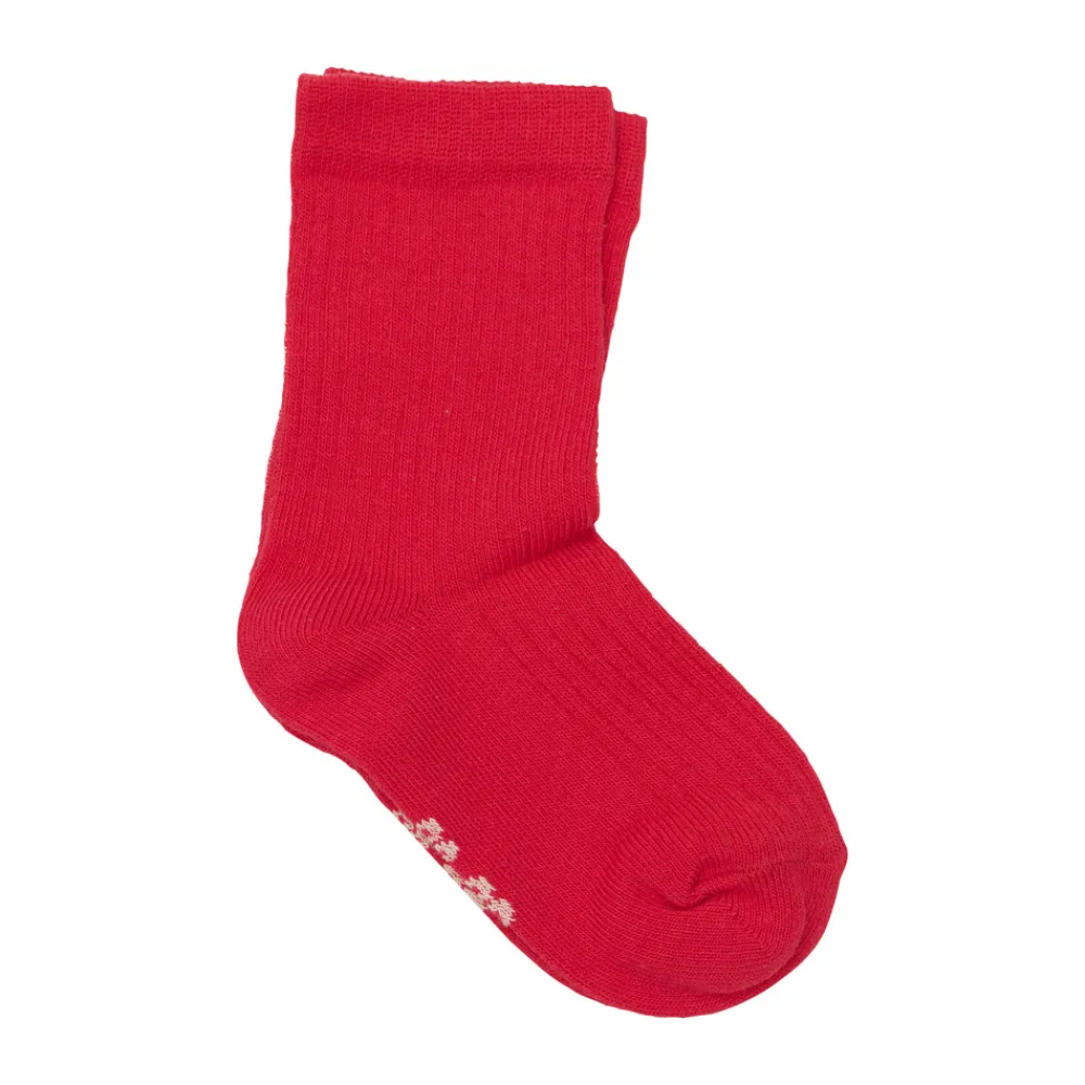 BeKids Strømpe m. mønster (5-pak) - Chinese Red- Strømper|Multipack