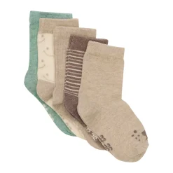 BeKids Strømpe m. mønster (5-pak) - Sandshell- Strømper|Multipack
