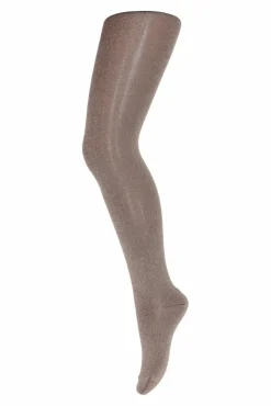 MP Denmark Strømpebuks bomuld med glimmer - Brown Sienna- Strømpebukser