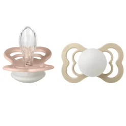 BIBS Supreme 2 pk Silicone str. 2 Night - blush/vanilla- Sutter