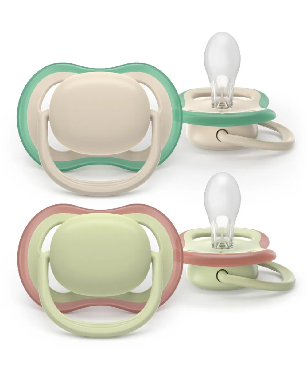 Philips Avent Sut Ultra air, 6-18 m, lys beige/lysegrøn- Sutter