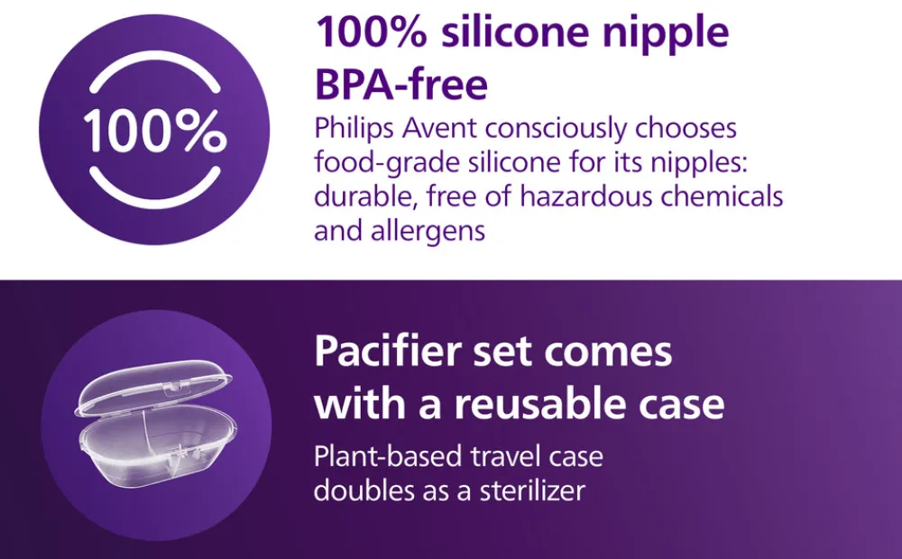 Philips Avent Sut Ultra air, 6-18 m, lys beige/lysegrøn- Sutter