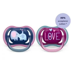 Philips Avent Sut, Ultra Air 18 mdr+. 2-pk- Sutter
