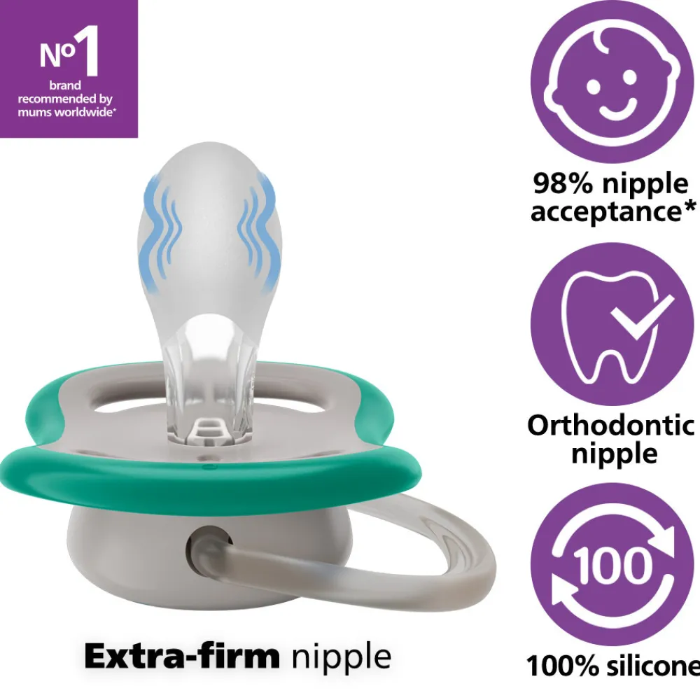 Philips Avent Sut, Ultra Air 6-18 mdr. 2-pk- Sutter