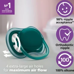 Philips Avent Sut, Ultra Air 6-18 mdr. 2-pk- Sutter