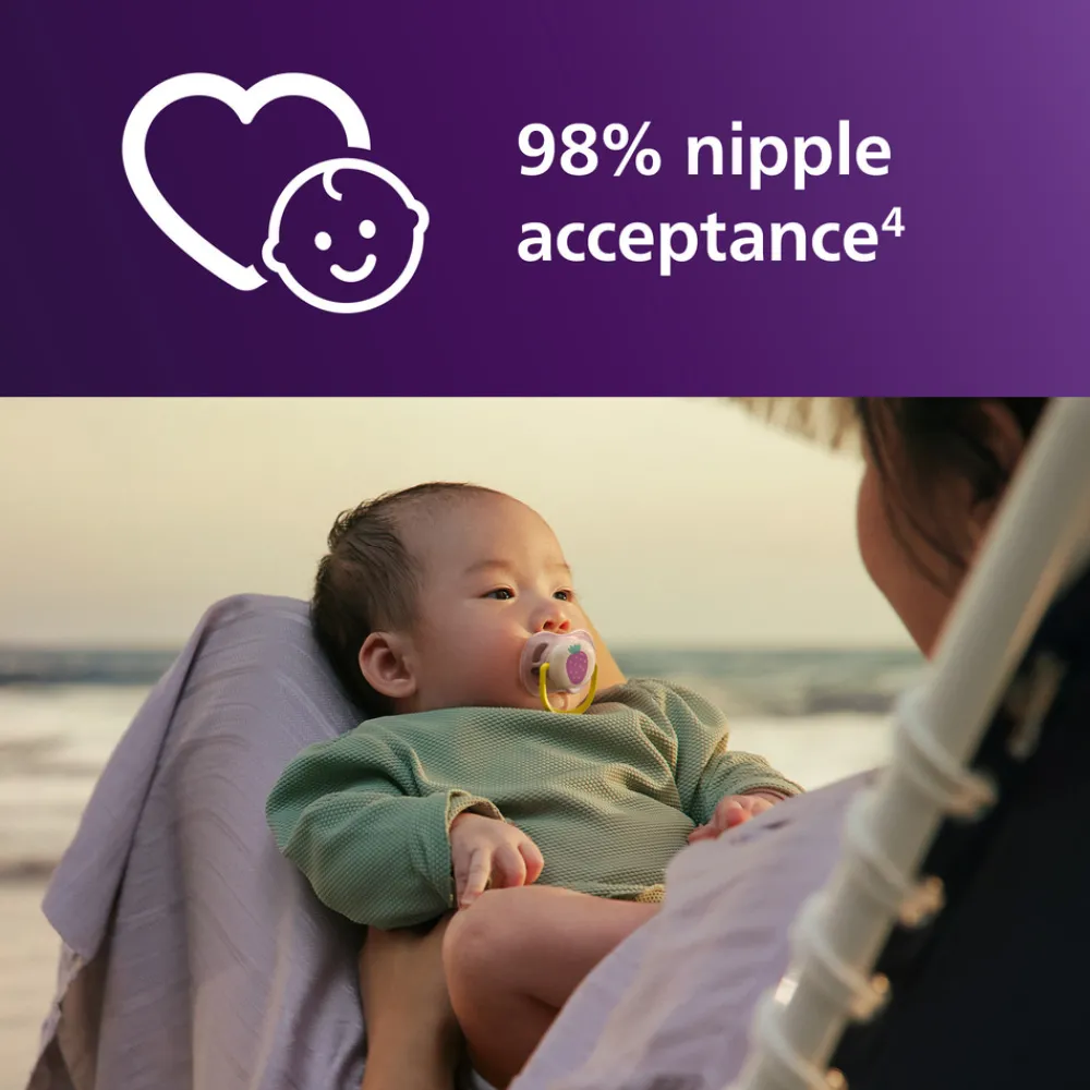 Philips Avent Sut Ultra air, Nat, 6-18 m, lyserød/lysegrøn- Sutter